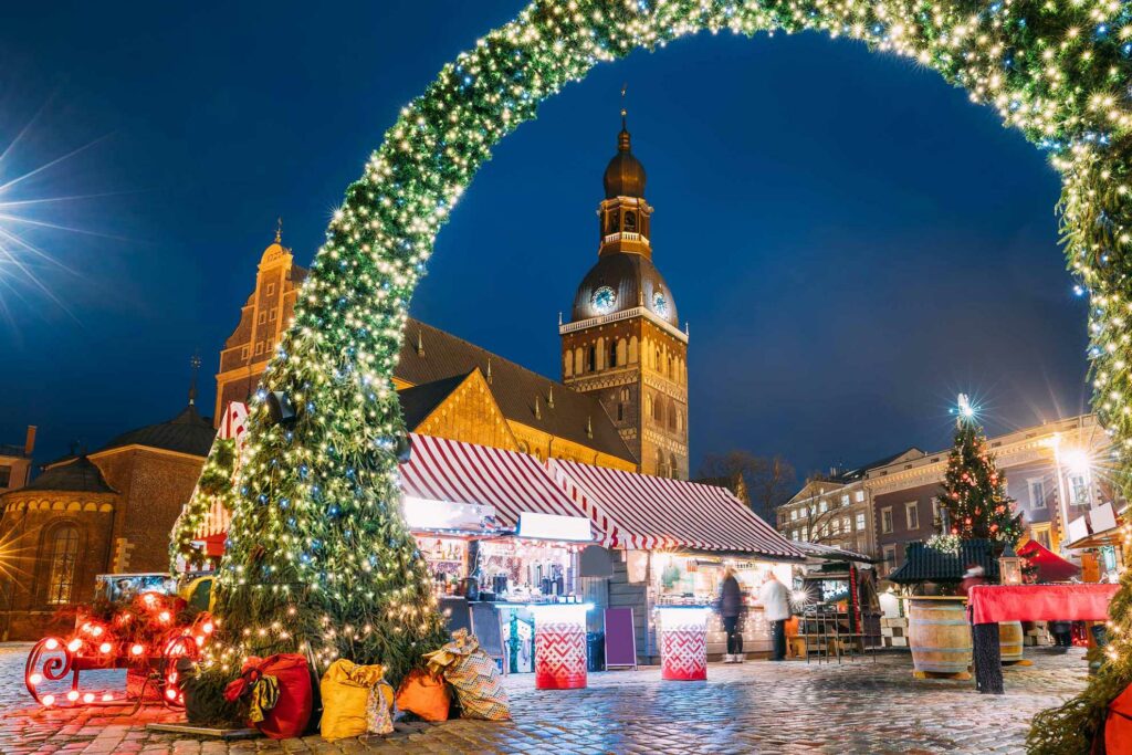 Latvia. Riga. Julemarked. Foto