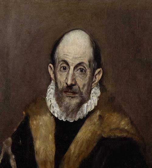 El Greco. Selvportrett. Malt 1595-1600. Metropolitan museum, New York