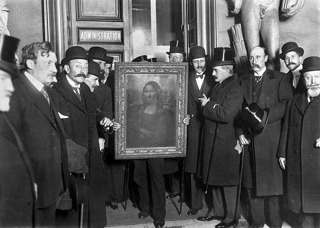 Arkivfoto. Mona Lisas retur til Louvre i 1913.