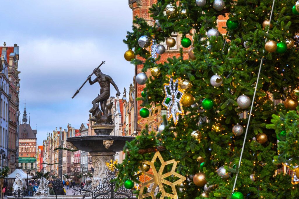 Polen. Gdansk. Juletid.